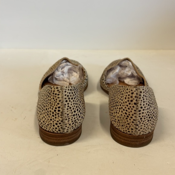 Madewell Marisa d’Orsay Spotted Fur Calf Skin Made in Brazil Cut Away Flats - Picture 5 of 7